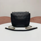 Chanel Quilted Turnlock CC Logo Lambskin Shoulder Bag — view 3