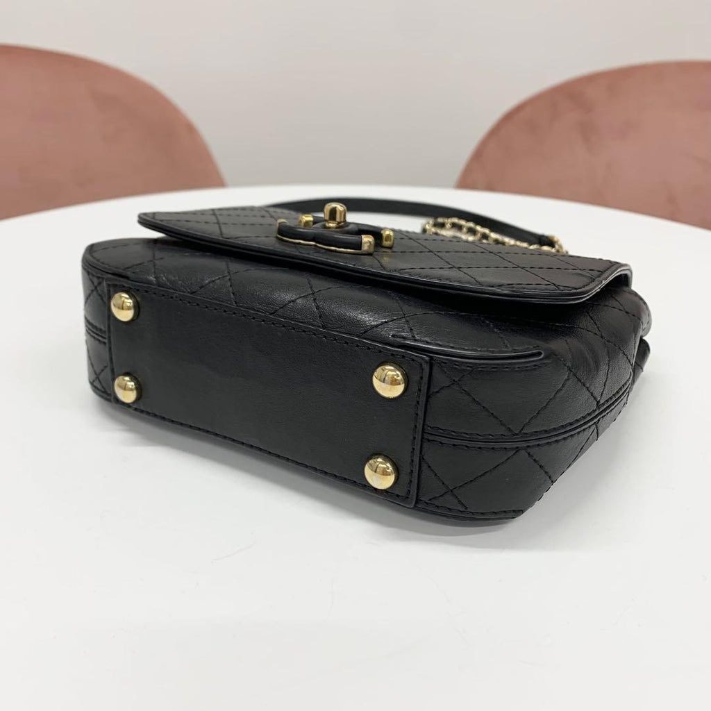 Chanel Quilted Turnlock CC Logo Lambskin Shoulder Bag — view 4