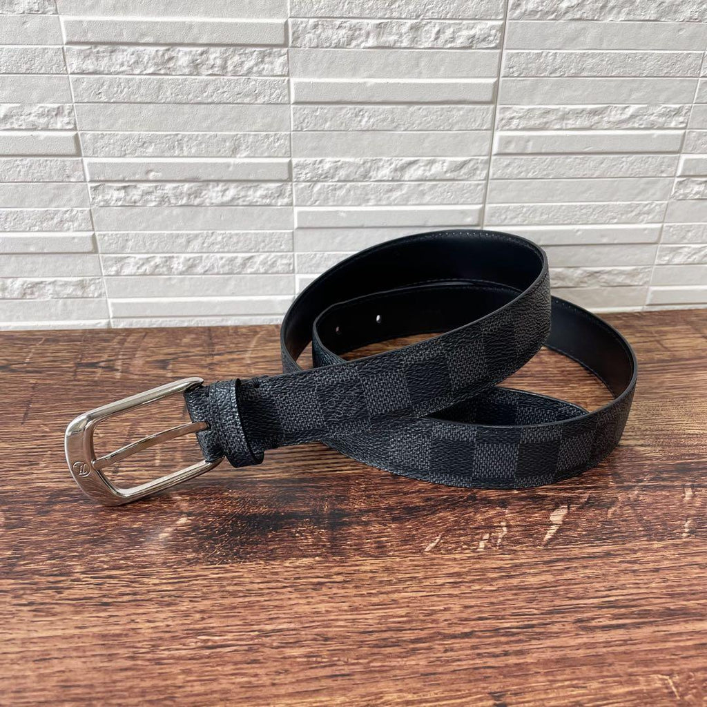 Louis Vuitton Damier Graphite Belt Ceinture Silver — view 2