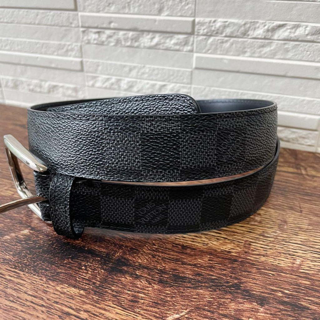 Louis Vuitton Damier Graphite Belt Ceinture Silver — view 4