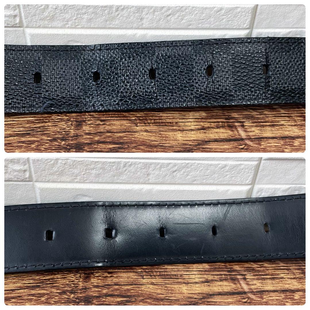 Louis Vuitton Damier Graphite Belt Ceinture Silver — view 7