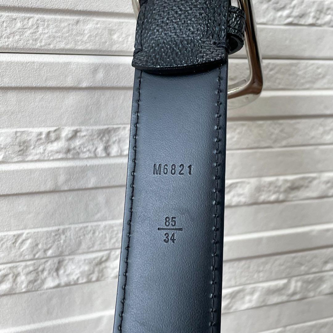 Louis Vuitton Damier Graphite Belt Ceinture Silver — view 8