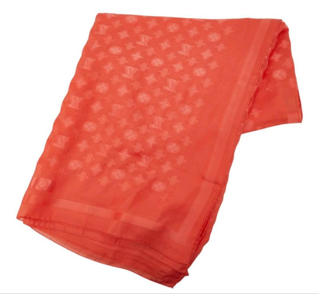 Louis Vuitton Monogram Shawl Coral Scarf — view 3