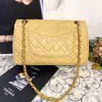 Chanel Vintage Turnlock Quilted Beige Shoulder — view 3