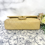 Chanel Vintage Turnlock Quilted Beige Shoulder — view 8