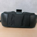 Prada Nylon Leather Double Pocket Shoulder Bag Black — view 5