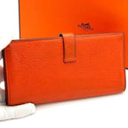 Hermes Wallet Chevre Misor Leather Orange Bearn Souffle — view 2