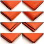 Hermes Wallet Chevre Misor Leather Orange Bearn Souffle — view 7
