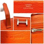 Hermes Wallet Chevre Misor Leather Orange Bearn Souffle — view 8