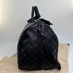 Louis Vuitton Monogram Eclipse Keepall 55 Boston Bag — view 4