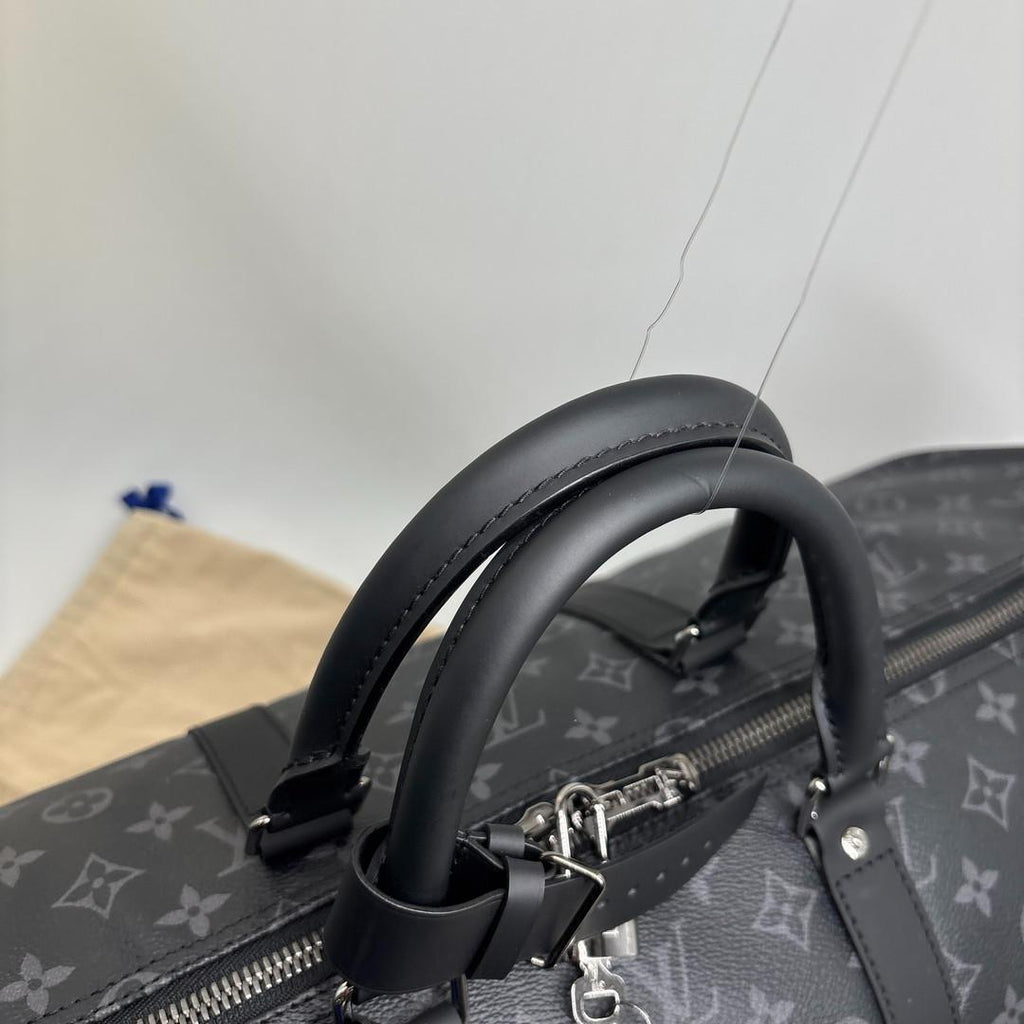 Louis Vuitton Monogram Eclipse Keepall 55 Boston Bag — view 6