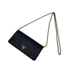 Prada Saffiano Leather Chain Shoulder Bag Pochette — view 3