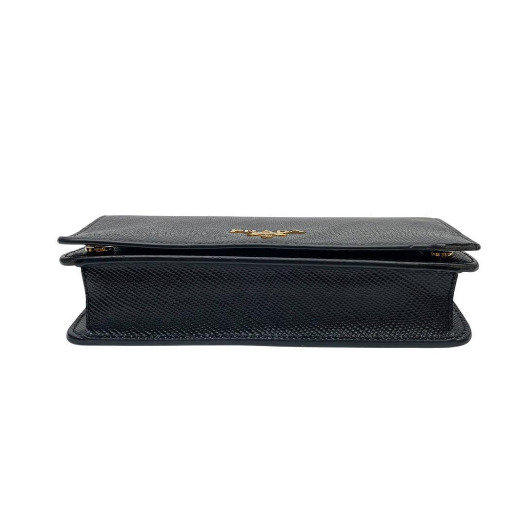 Prada Saffiano Leather Chain Shoulder Bag Pochette — view 5