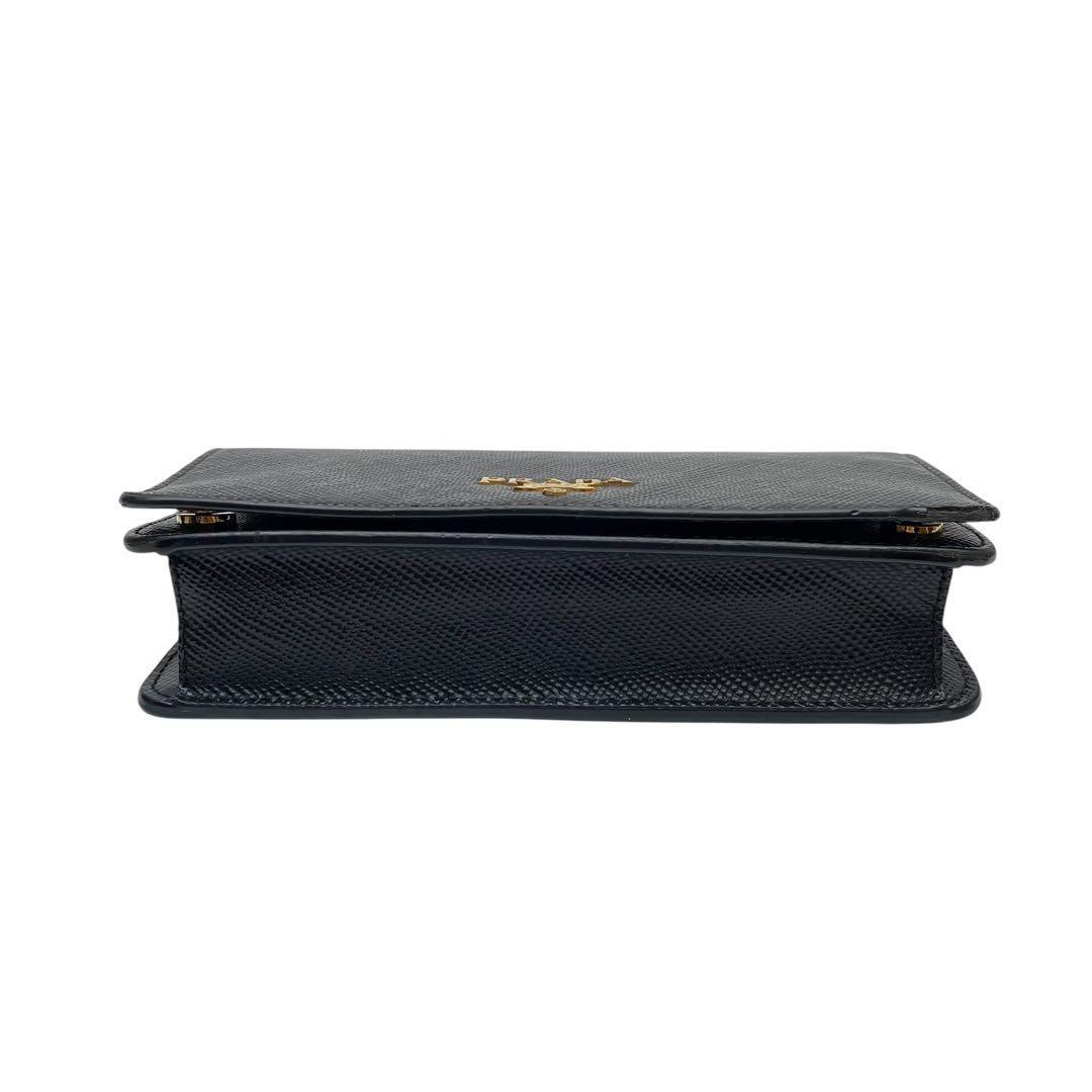 Prada Saffiano Leather Chain Shoulder Bag Pochette — view 5