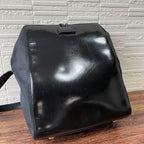 Celine Nylon Leather Shoulder Bag Gold Black — view 7