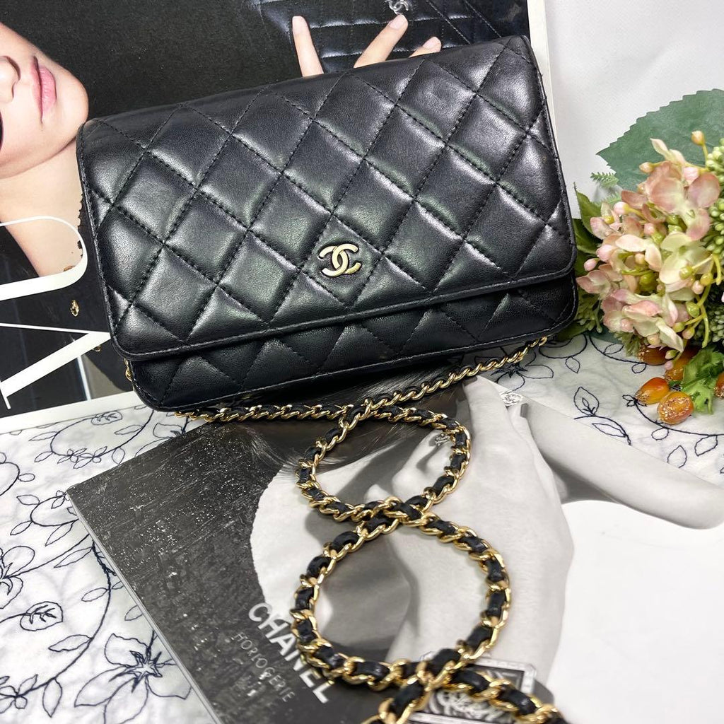 Chanel Chain Wallet Black Quilted Shoulder Bag