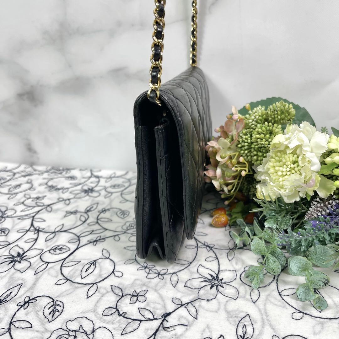 Chanel Chain Wallet Black Quilted Shoulder Bag — view 6
