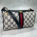 Gucci GG Sherry Line Shoulder Bag Navy Logo