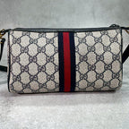 Gucci GG Sherry Line Shoulder Bag Navy Logo — view 3