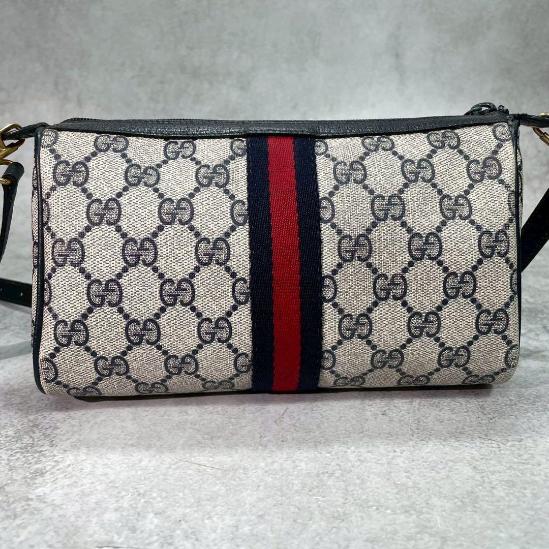 Gucci GG Sherry Line Shoulder Bag Navy Logo — view 3