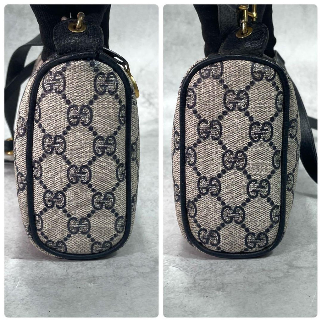 Gucci GG Sherry Line Shoulder Bag Navy Logo — view 6