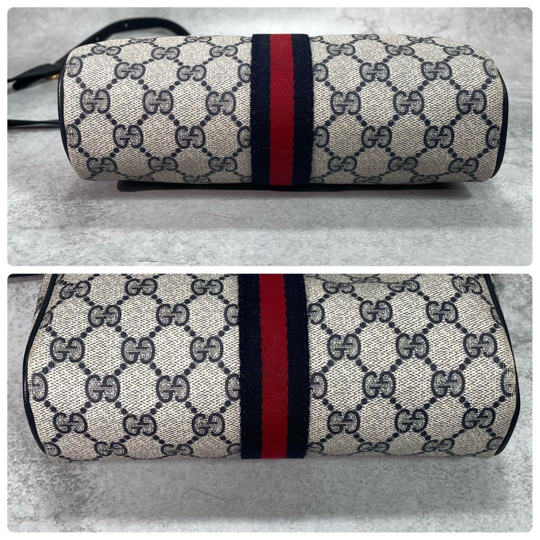Gucci GG Sherry Line Shoulder Bag Navy Logo — view 7