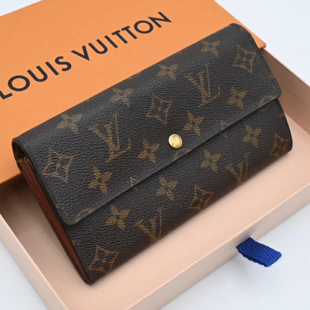Louis Vuitton Monogram Portefeuille Sarah Wallet Brown