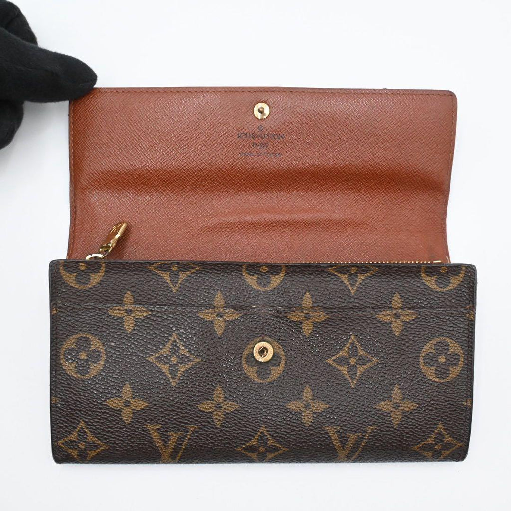Louis Vuitton Monogram Portefeuille Sarah Wallet Brown — view 3