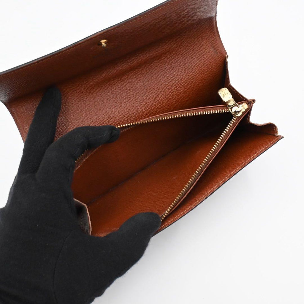 Louis Vuitton Monogram Portefeuille Sarah Wallet Brown — view 7