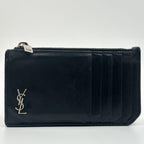 Saint Laurent Cassandra Fragment Case Black Leather Coin — view 2