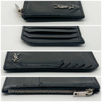 Saint Laurent Cassandra Fragment Case Black Leather Coin — view 4