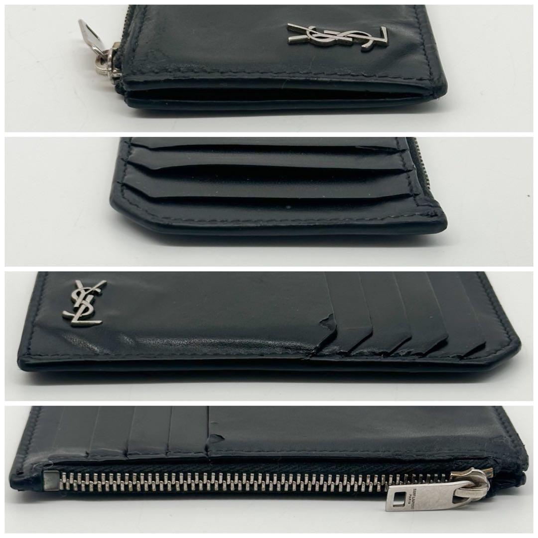 Saint Laurent Cassandra Fragment Case Black Leather Coin — view 4