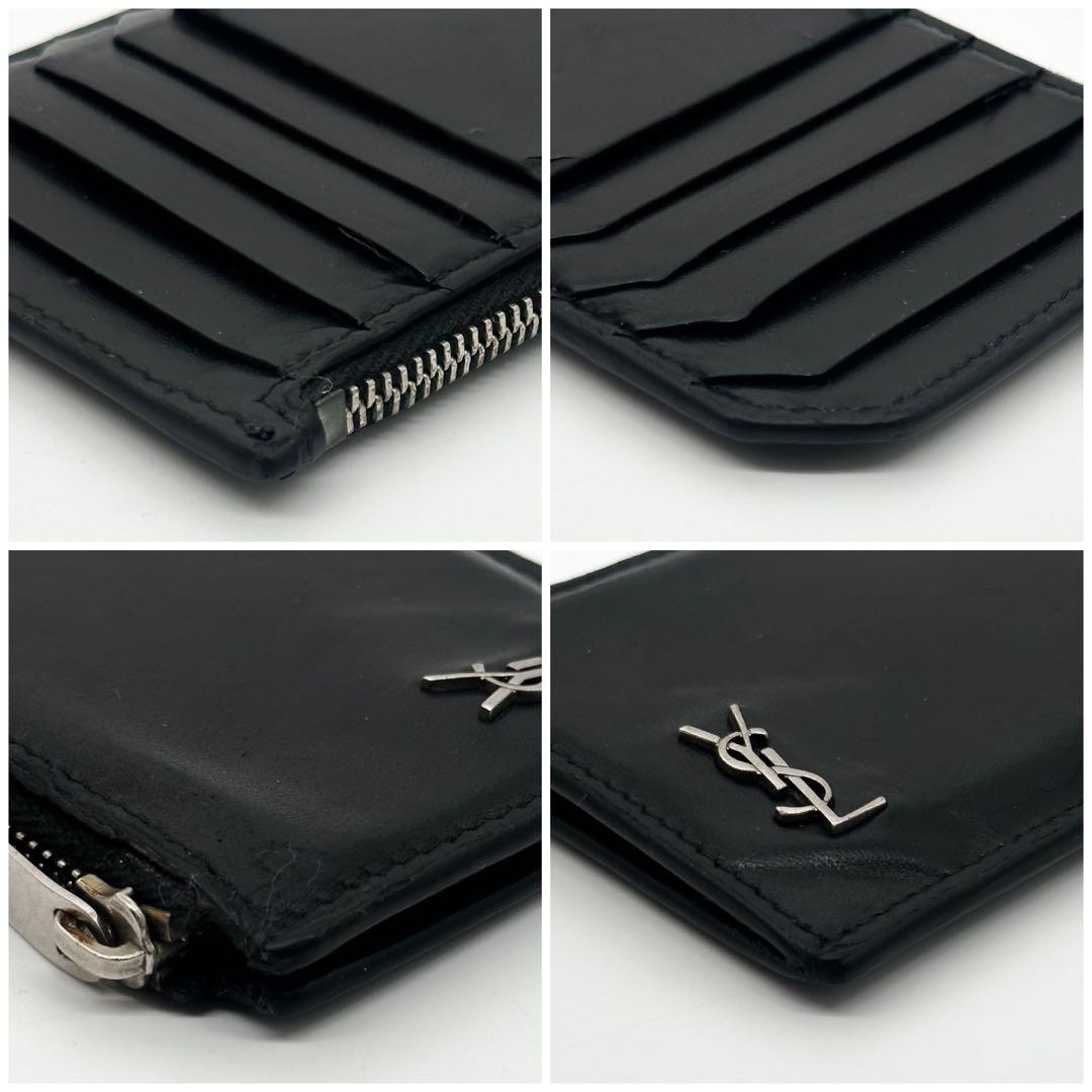 Saint Laurent Cassandra Fragment Case Black Leather Coin — view 5