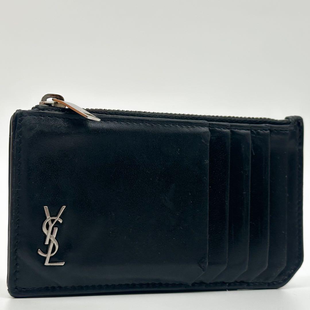 Saint Laurent Cassandra Fragment Case Black Leather Coin — view 8