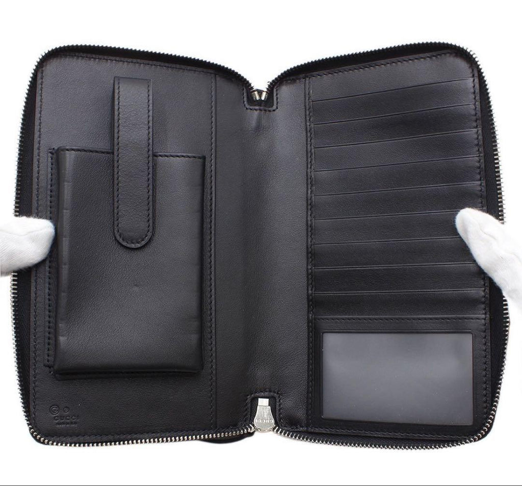Gucci Micro Guccissima Leather Zip Around Wallet — view 6