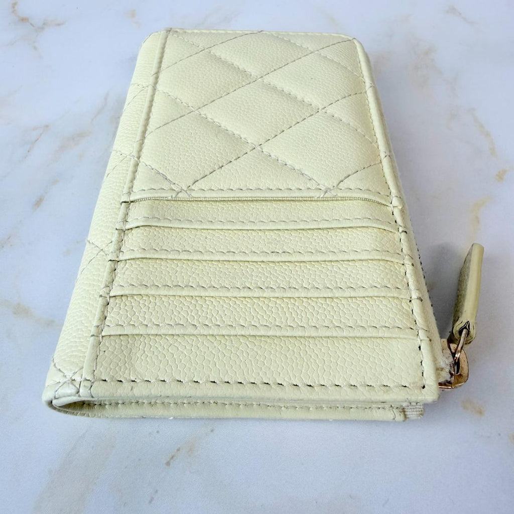 Chanel Quilted CC Logo Fragment Case Caviar Leather — view 8