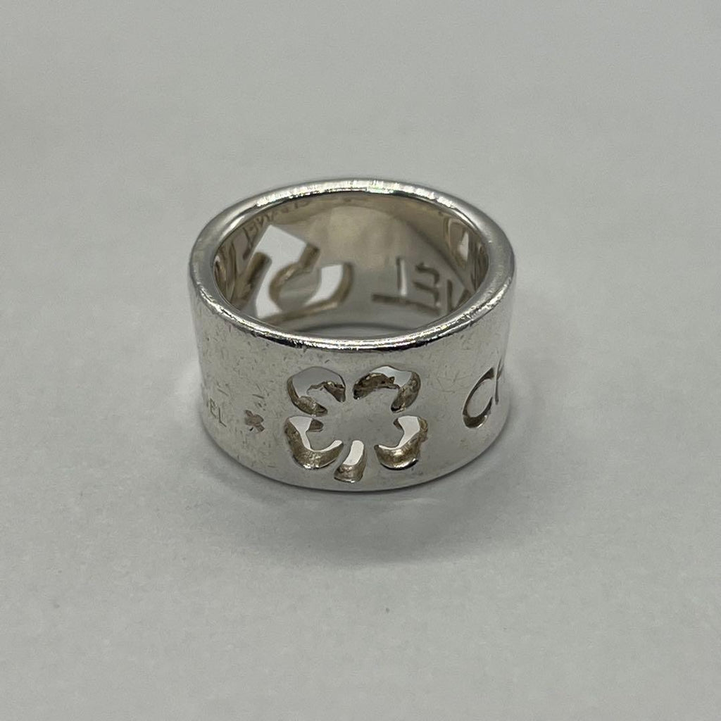Chanel Logo Wide Ring Clover — view 4