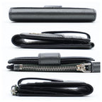 Prada Metal Logo Bifold Wallet Metallic Gray Black — view 9