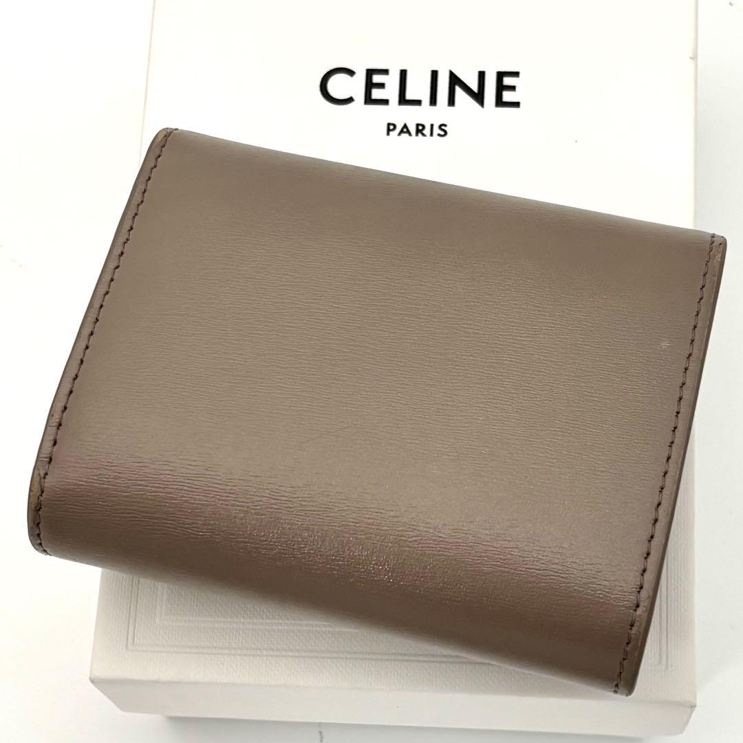 Celine Wallet Small Flap Triomphe Gray — view 2