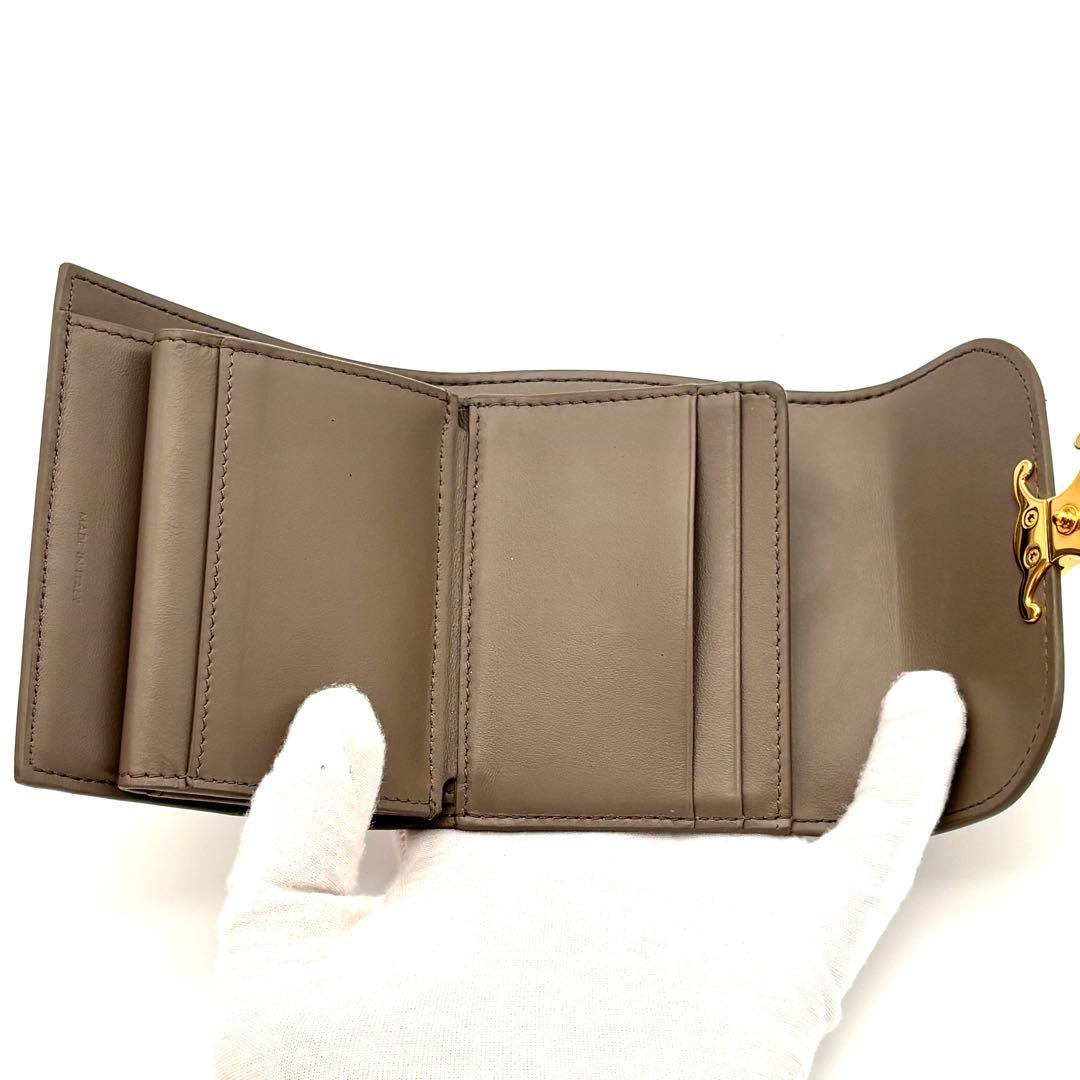 Celine Wallet Small Flap Triomphe Gray — view 4