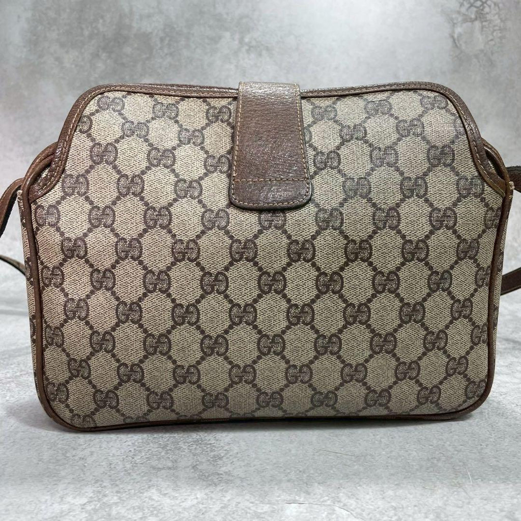 Gucci GG Sherry Line Shoulder Bag Brown Leather — view 3