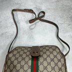 Gucci GG Sherry Line Shoulder Bag Brown Leather — view 4
