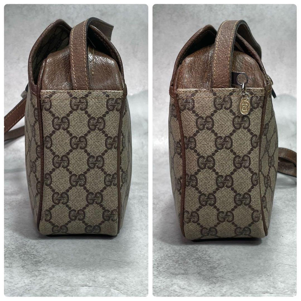 Gucci GG Sherry Line Shoulder Bag Brown Leather — view 7