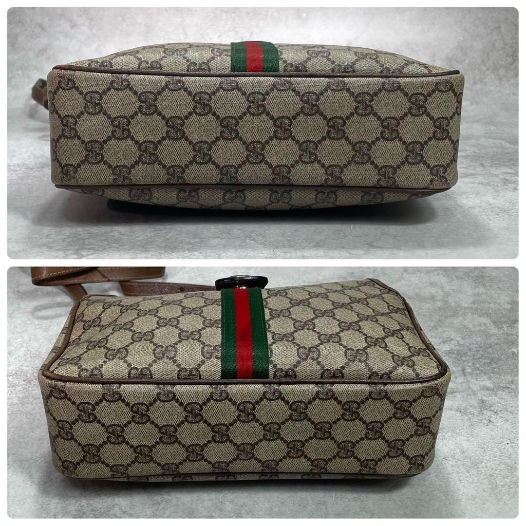 Gucci GG Sherry Line Shoulder Bag Brown Leather — view 8