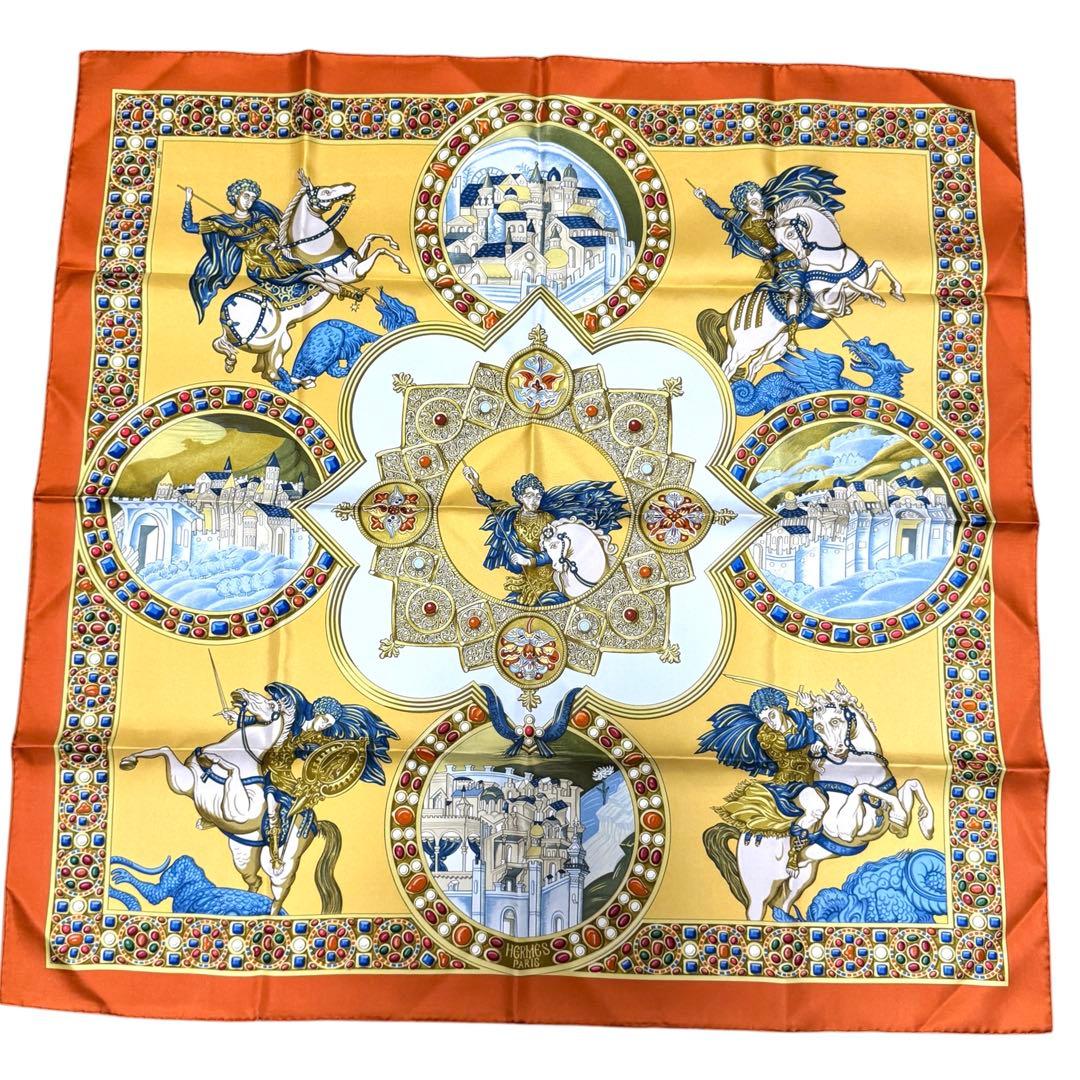 Hermes Carre 90 Victory of the Knights of Justice Scarf Silk — view 2
