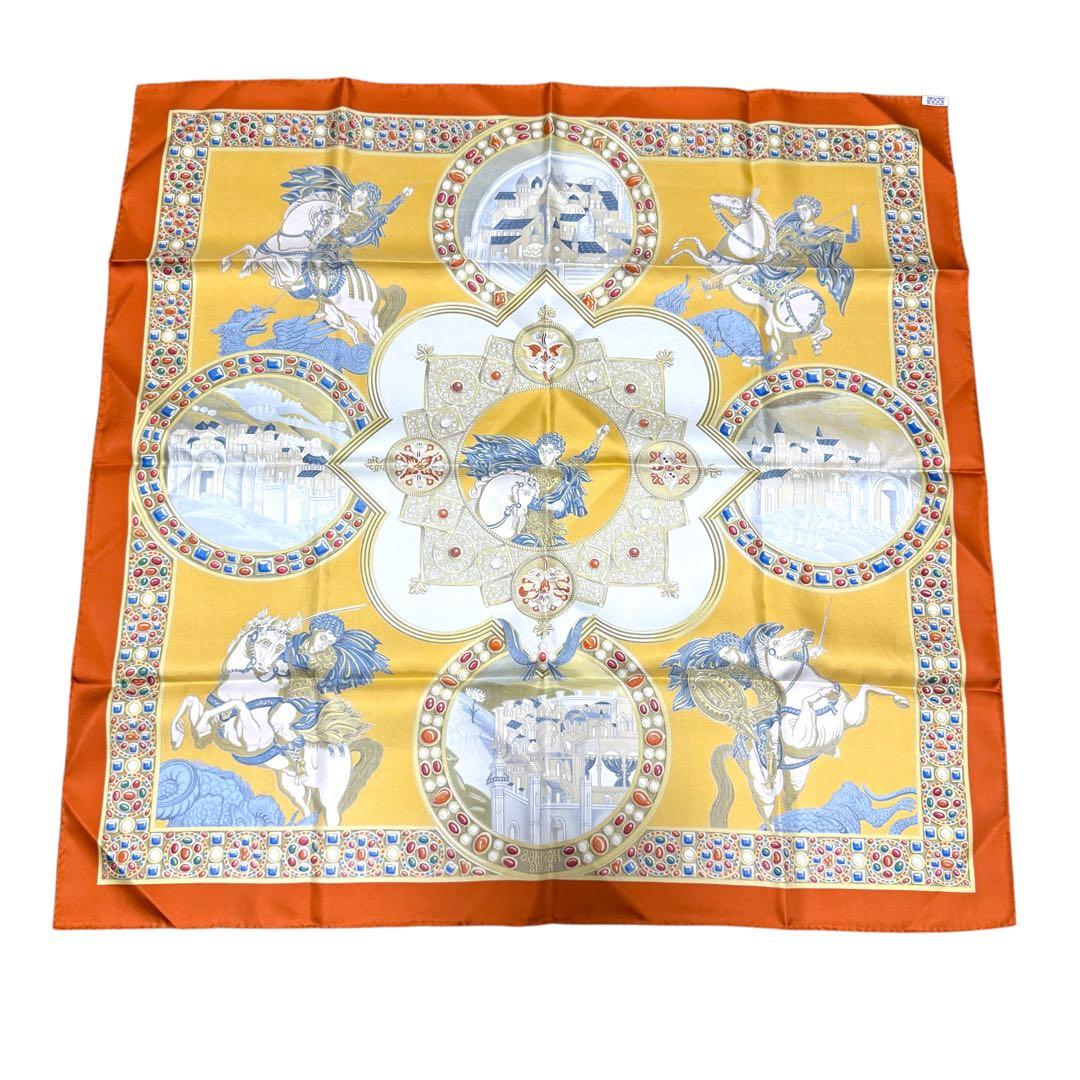 Hermes Carre 90 Victory of the Knights of Justice Scarf Silk — view 3