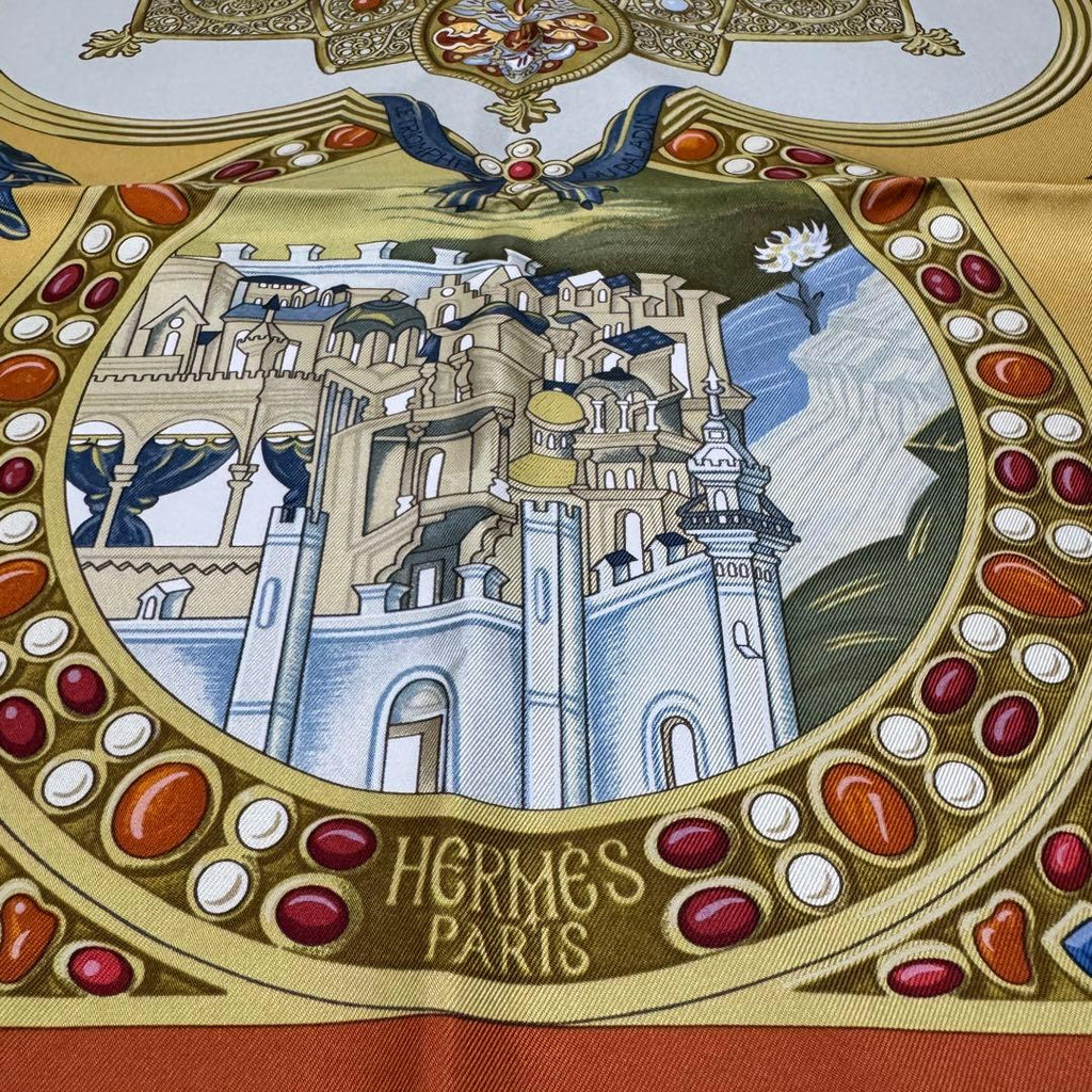 Hermes Carre 90 Victory of the Knights of Justice Scarf Silk — view 6