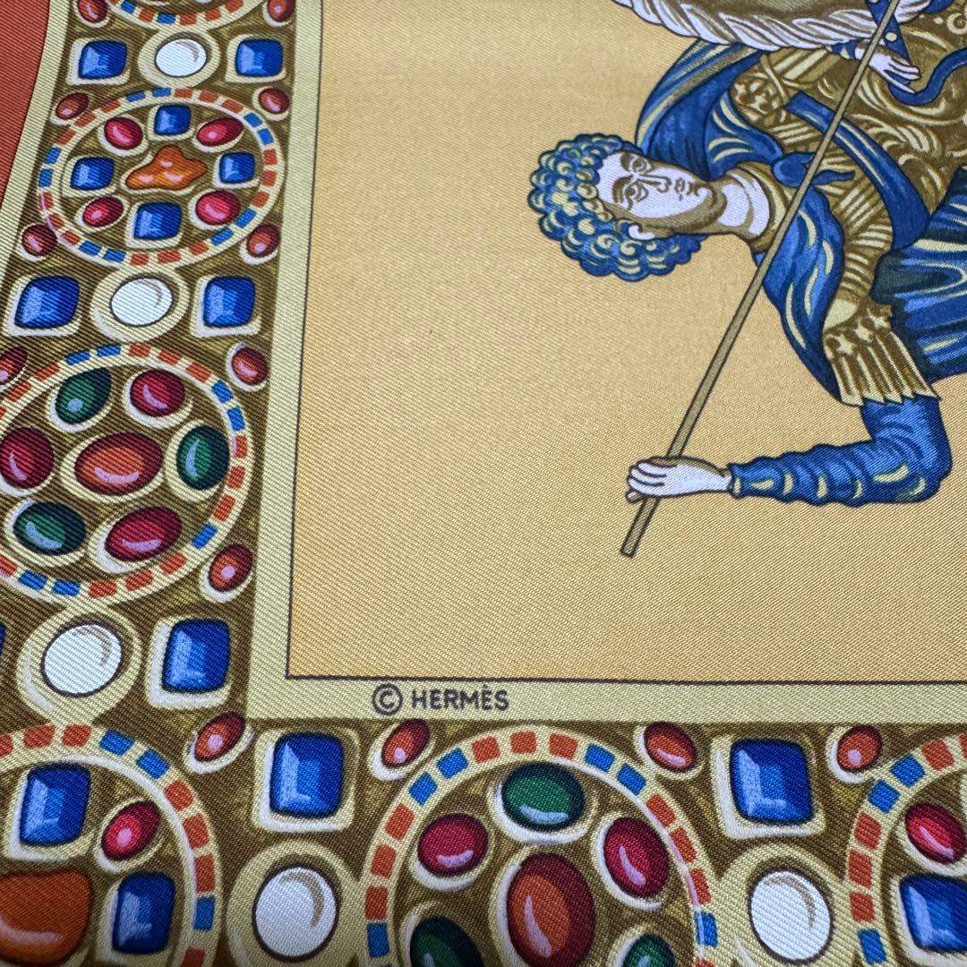 Hermes Carre 90 Victory of the Knights of Justice Scarf Silk — view 7