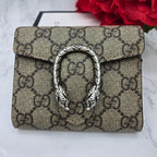 Gucci Fold Wallet Duonysus GG Supreme Taiga
