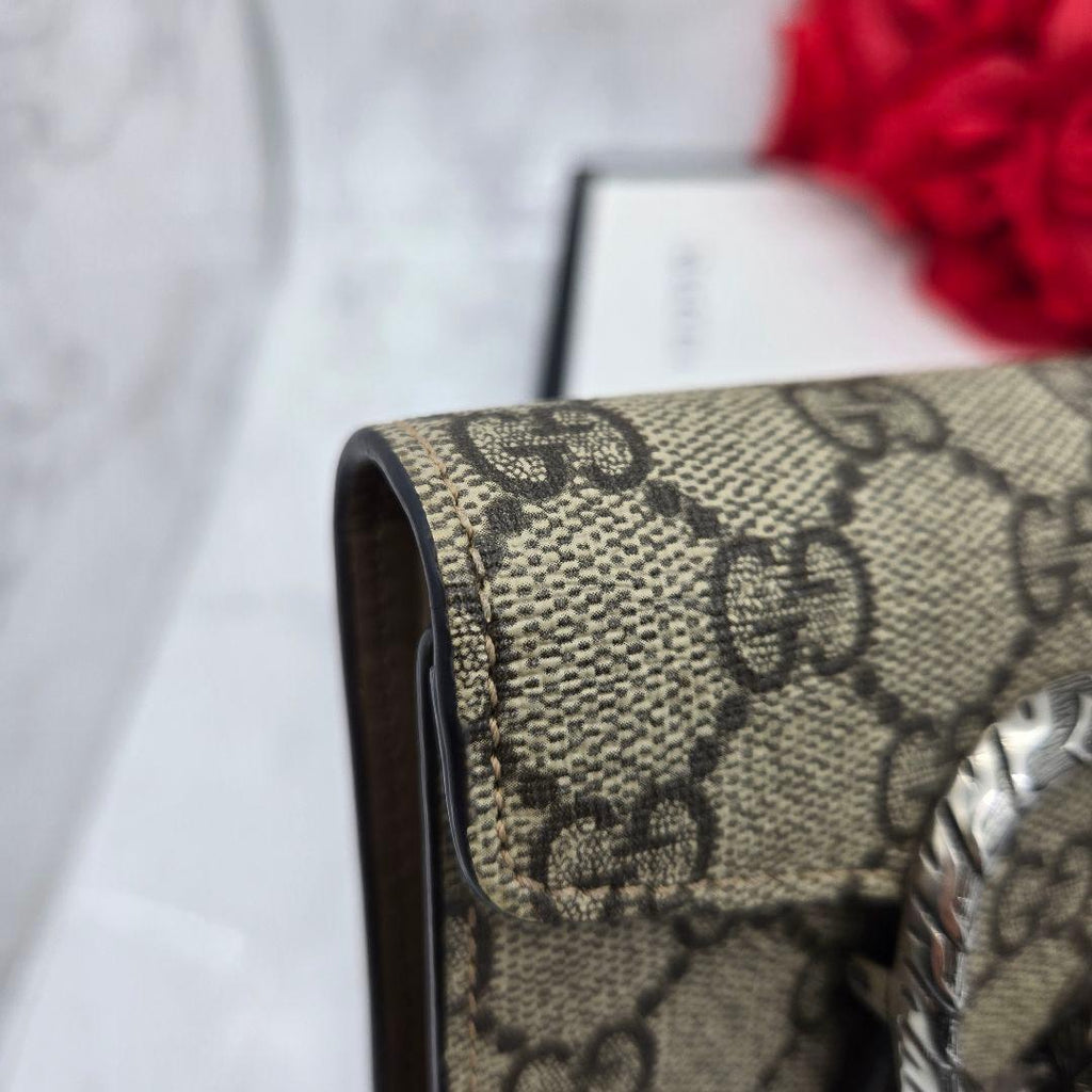 Gucci Fold Wallet Duonysus GG Supreme Taiga — view 4
